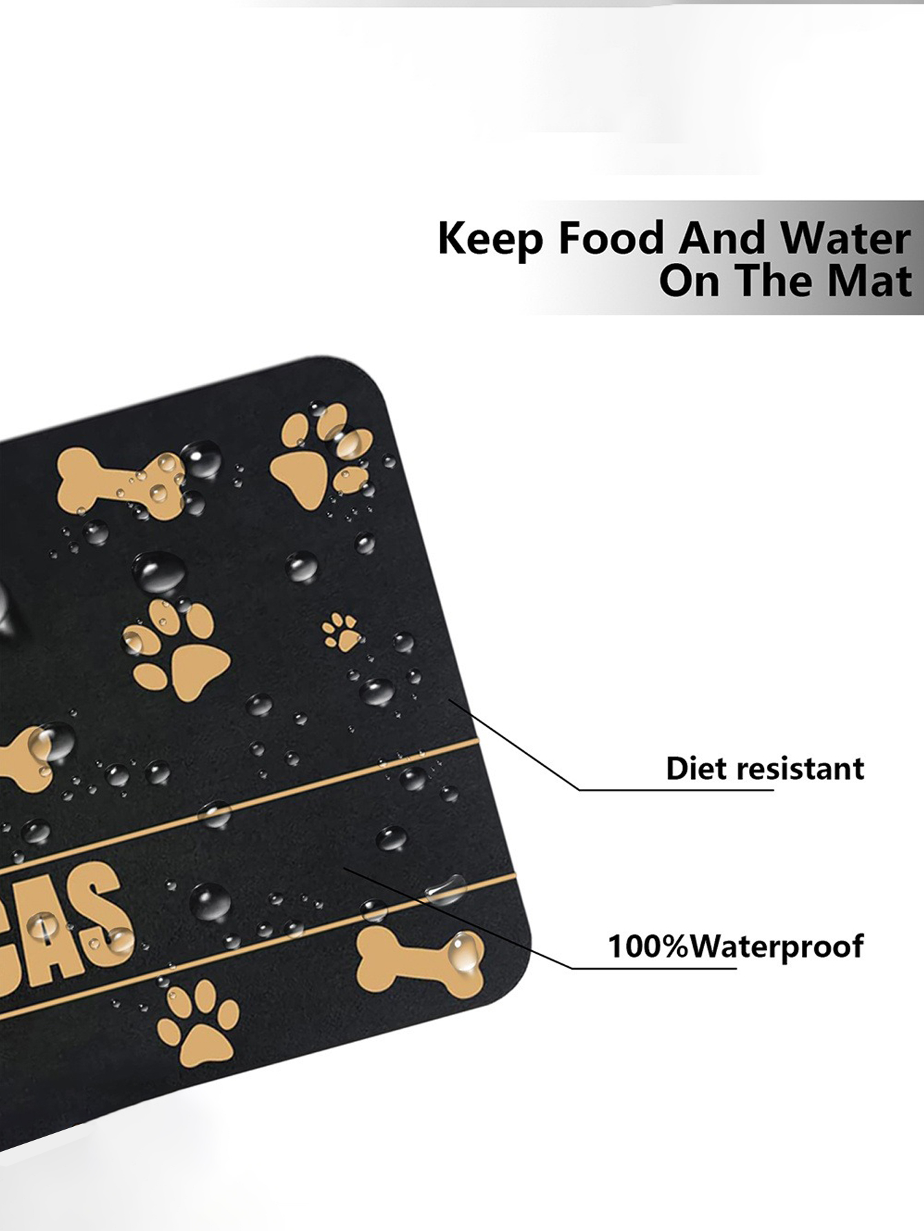 Custom Cute Pet Food Mat